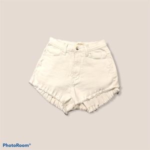 White high waist denim shorts (M Boutique)